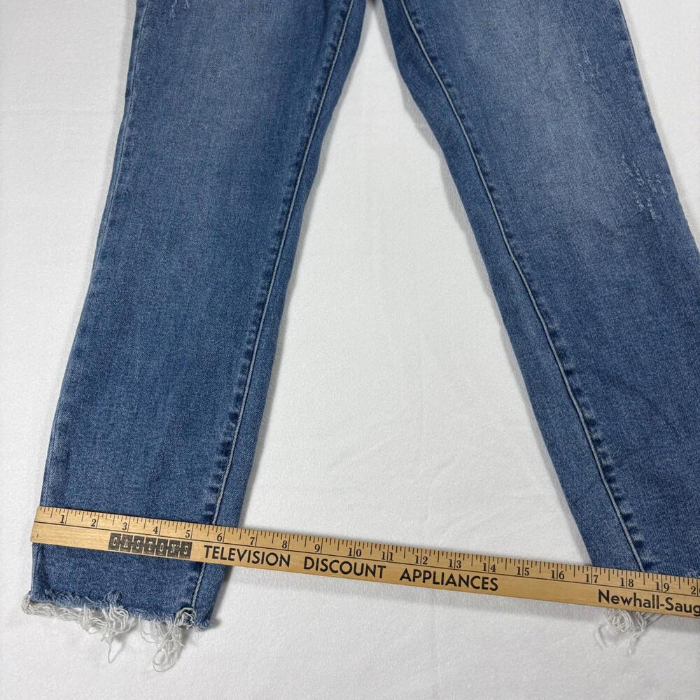 Judy Blue Relaxed Fit Jeans Womens 9/29 Sunflower Embroidered Frayed Y2K Retro - Picture 4 of 8